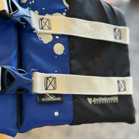 Stearns Ski Vest Youth Size 50-90 lbs Blue White Coastal Approved Type III PFD - Picture 7 of 9